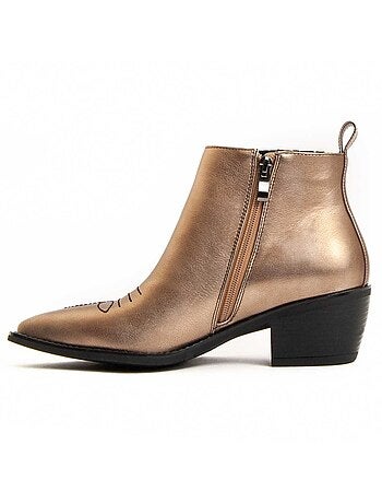 Botín De Tacón Para Mujer. Montevita Espuela