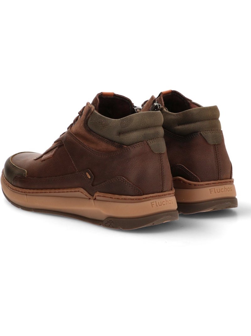 Botin diario hombre suela plana - fluchos Marrón capuchino - Kiabi