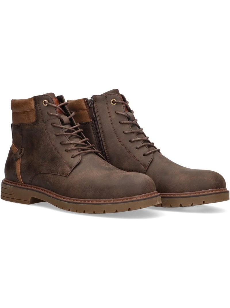 Botin Diario Hombre Tacón Medio - Etika Marrón - Kiabi