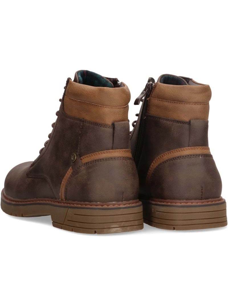 Botin Diario Hombre Tacón Medio - Etika Marrón - Kiabi
