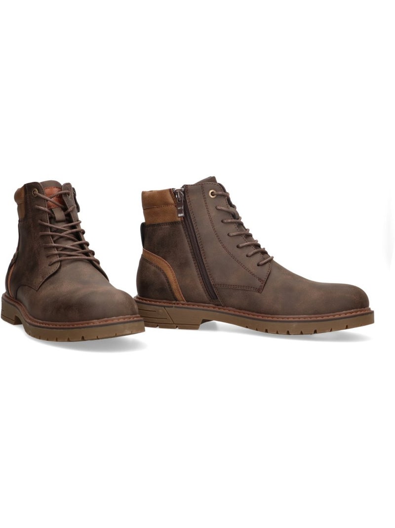 Botin Diario Hombre Tacón Medio - Etika Marrón - Kiabi