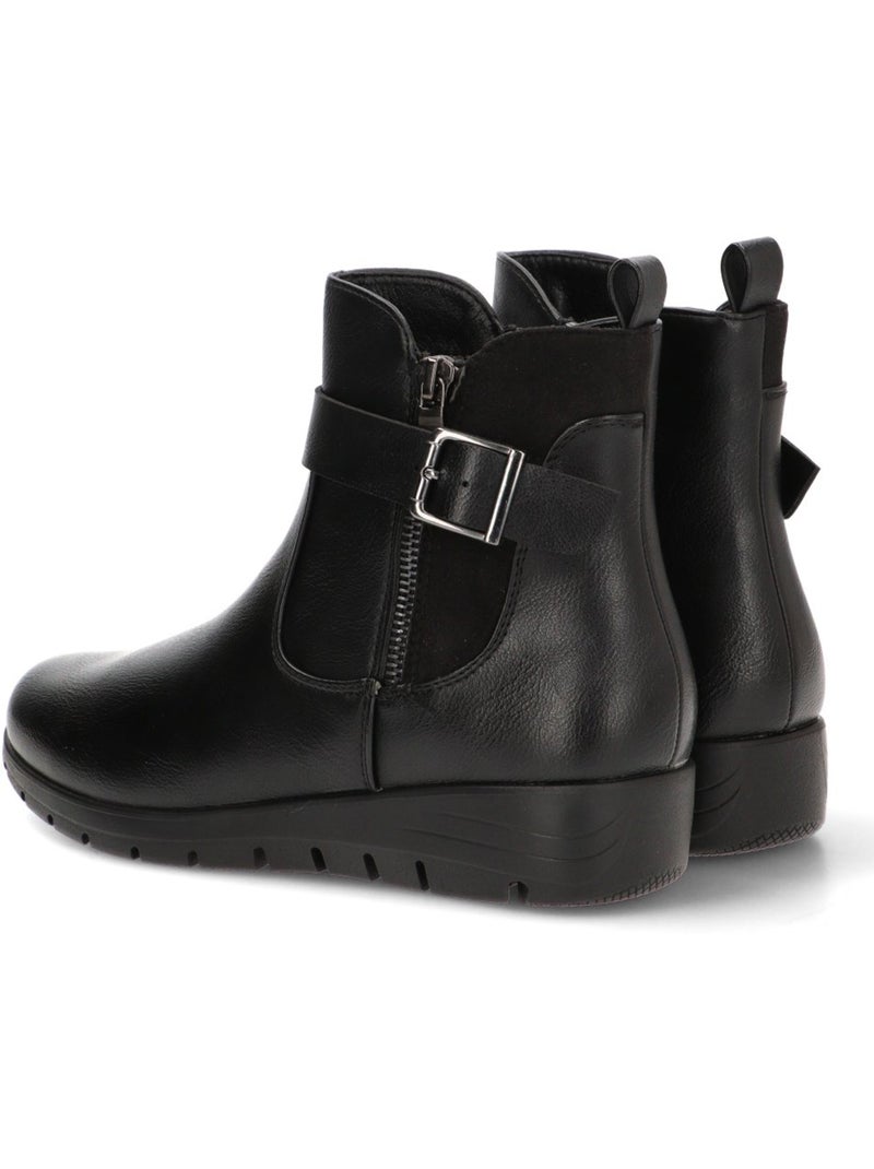Botin Diario Mujer Cuña Media - Stay Negro - Kiabi