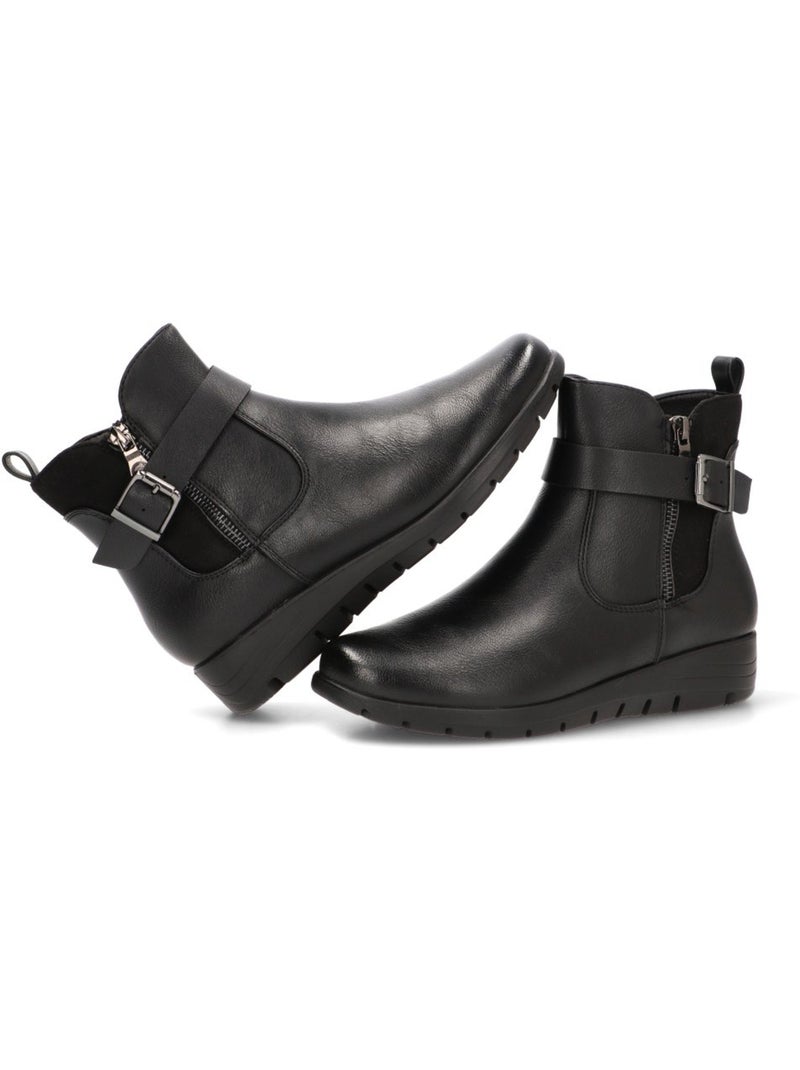Botin Diario Mujer Cuña Media - Stay Negro - Kiabi