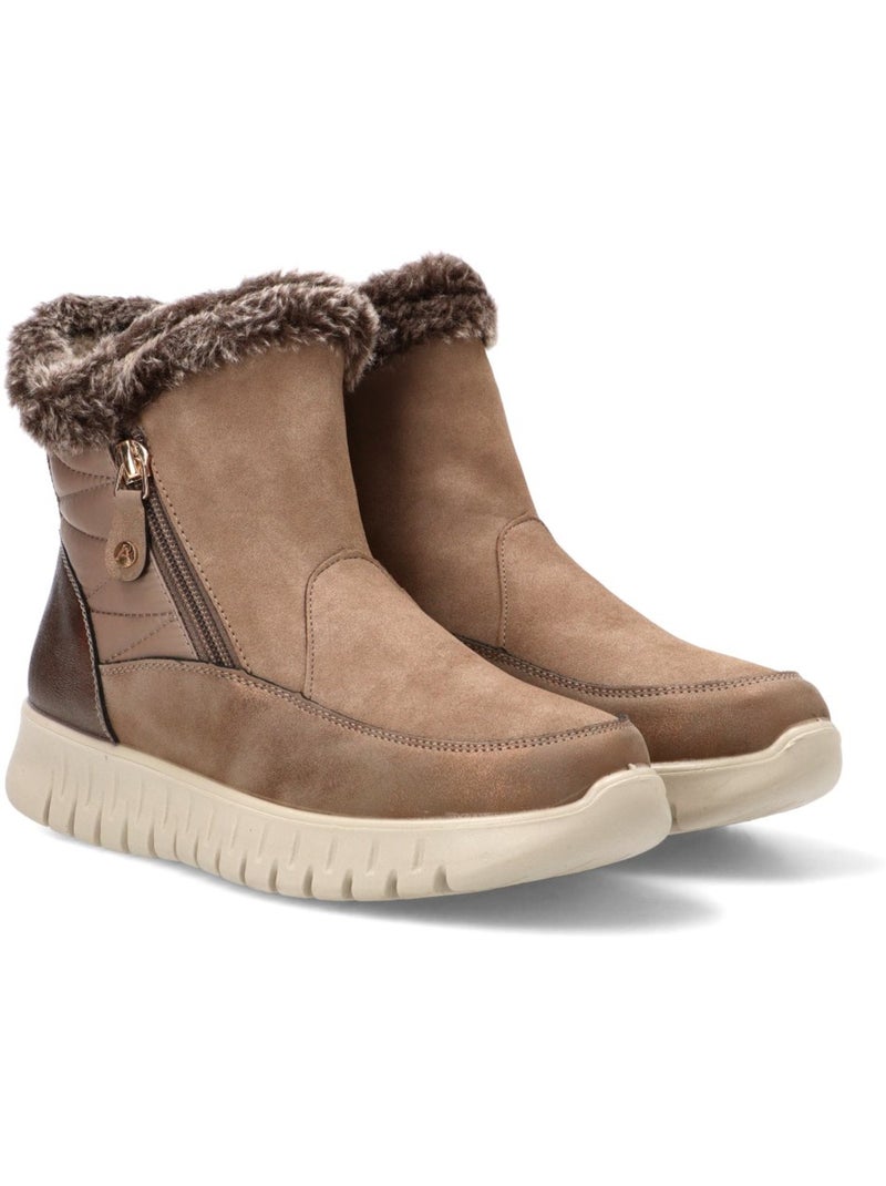 Botin diario mujer suela plana - armony Taupe - Kiabi