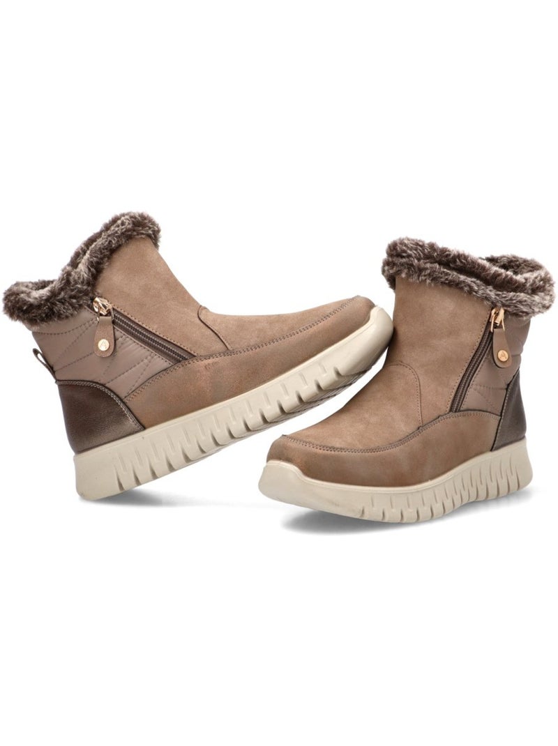 Botin diario mujer suela plana - armony Taupe - Kiabi