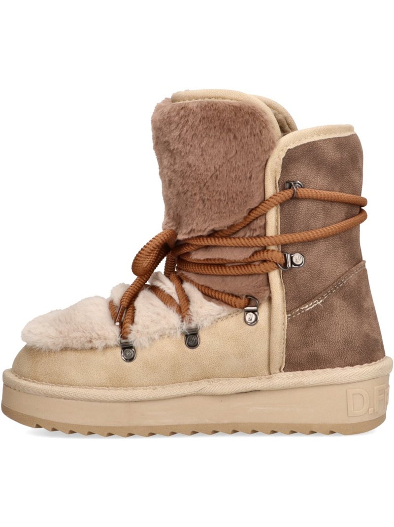 Botin diario mujer suela plana - d´franklin Taupe - Kiabi