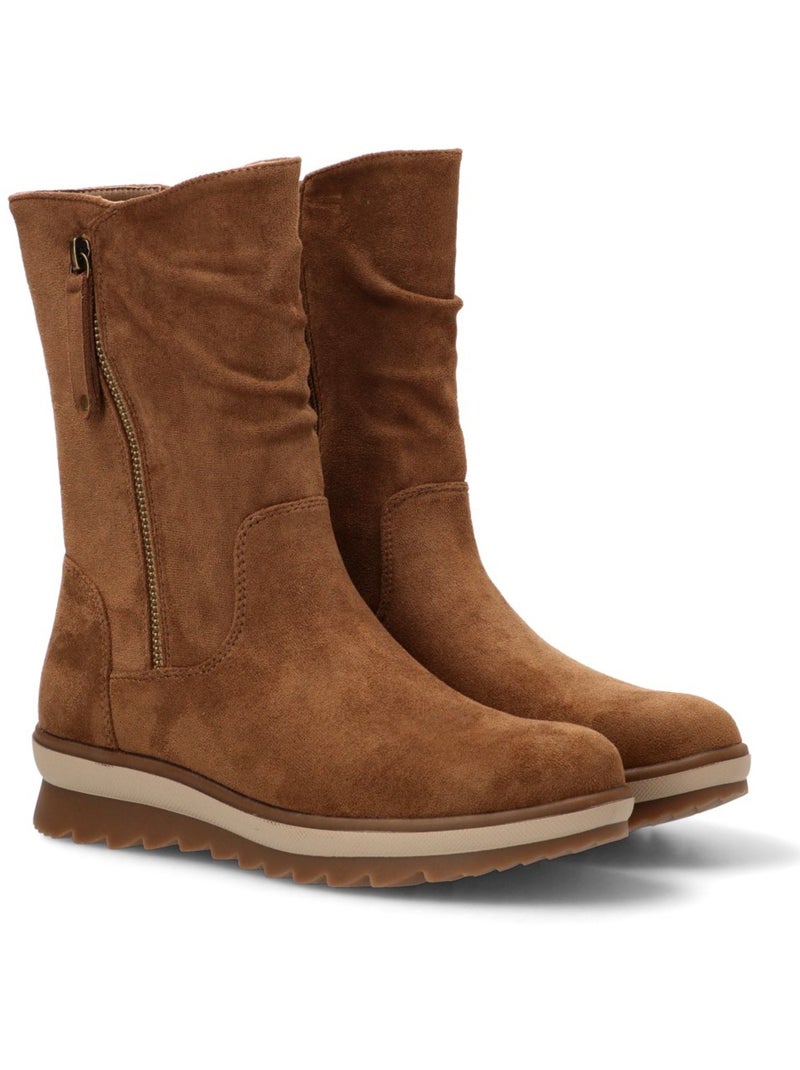 Botin Diario Mujer Suela Plana - Etika Camel - Kiabi
