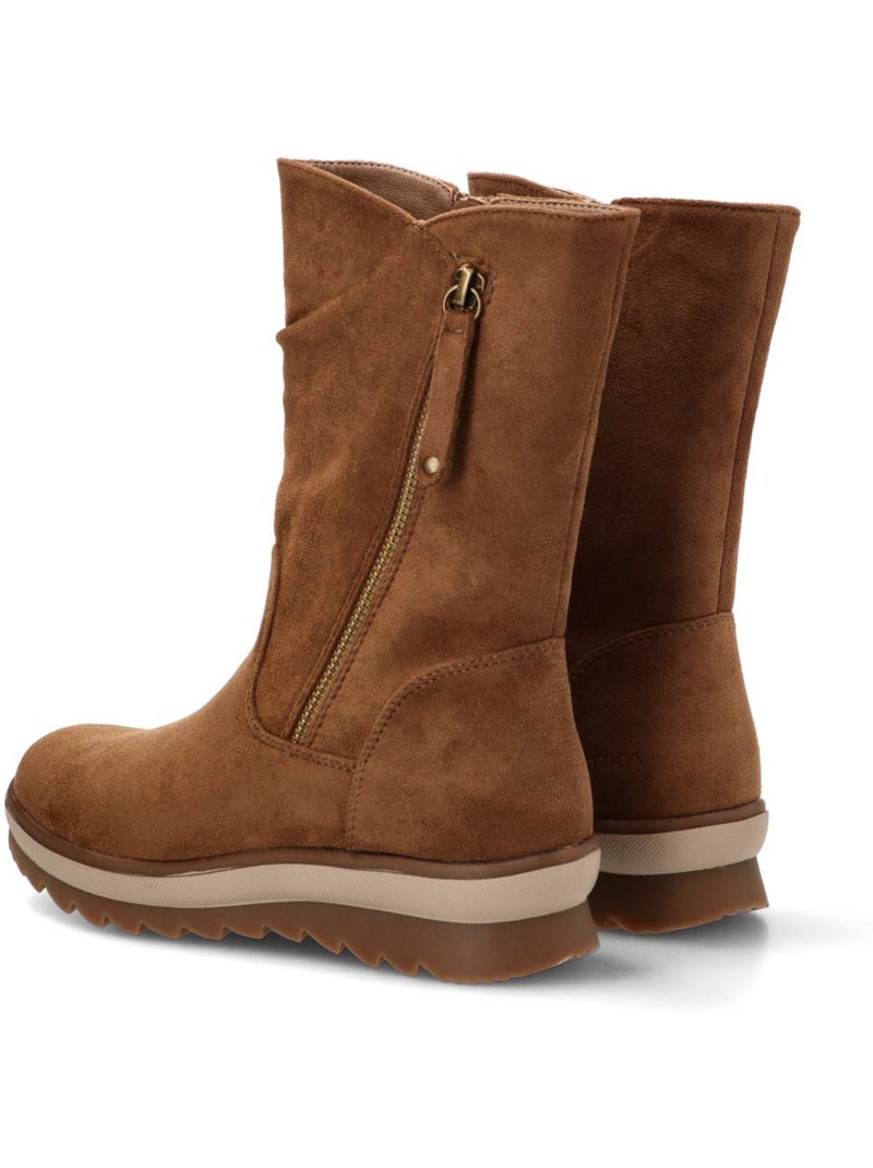 Botin Diario Mujer Suela Plana - Etika Camel - Kiabi