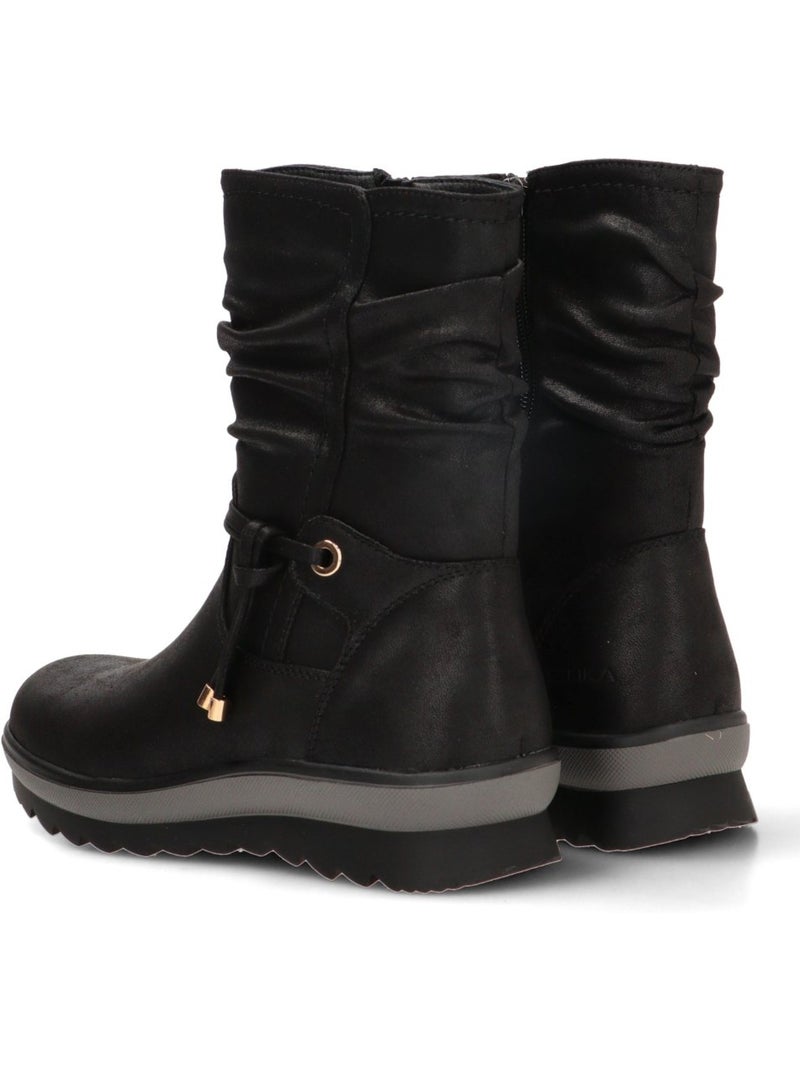 Botin diario mujer suela plana - etika Negro - Kiabi