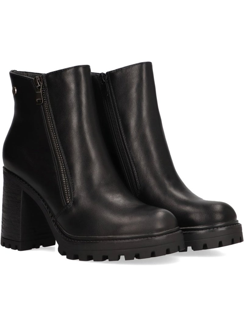 Botin Diario Mujer Tacón Alto - Etika Negro - Kiabi