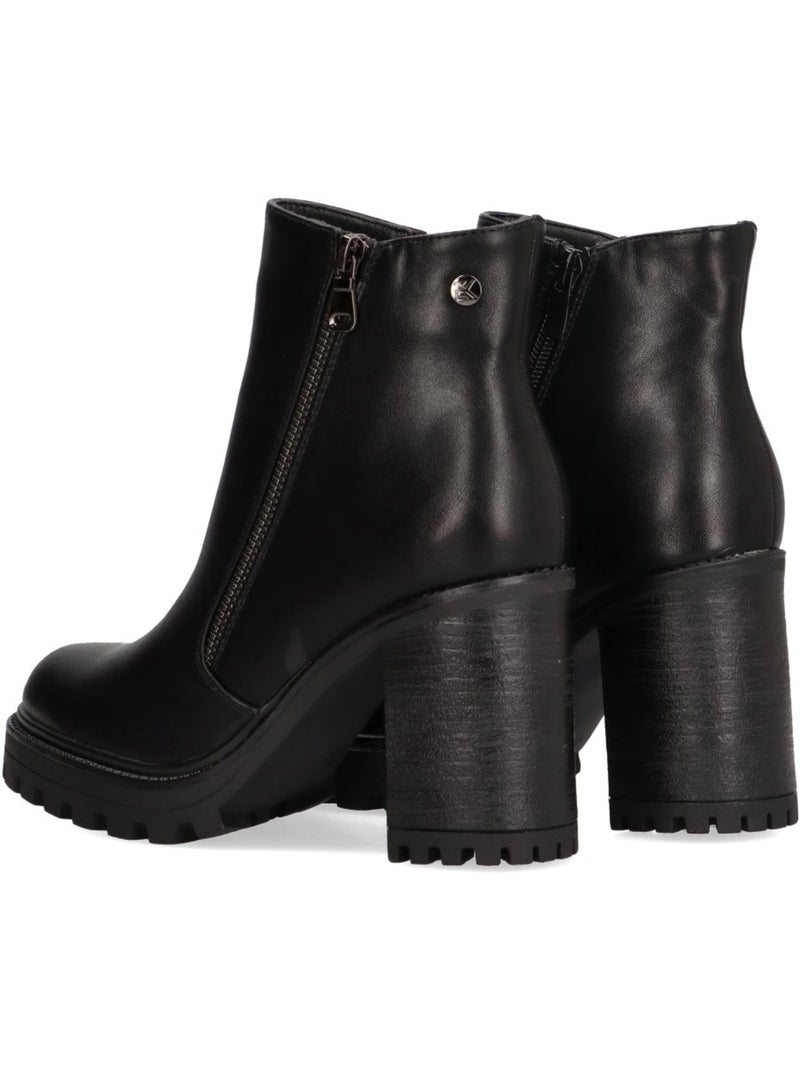Botin Diario Mujer Tacón Alto - Etika Negro - Kiabi