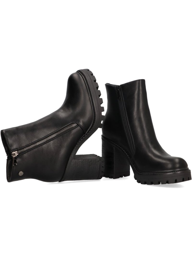 Botin Diario Mujer Tacón Alto - Etika Negro - Kiabi