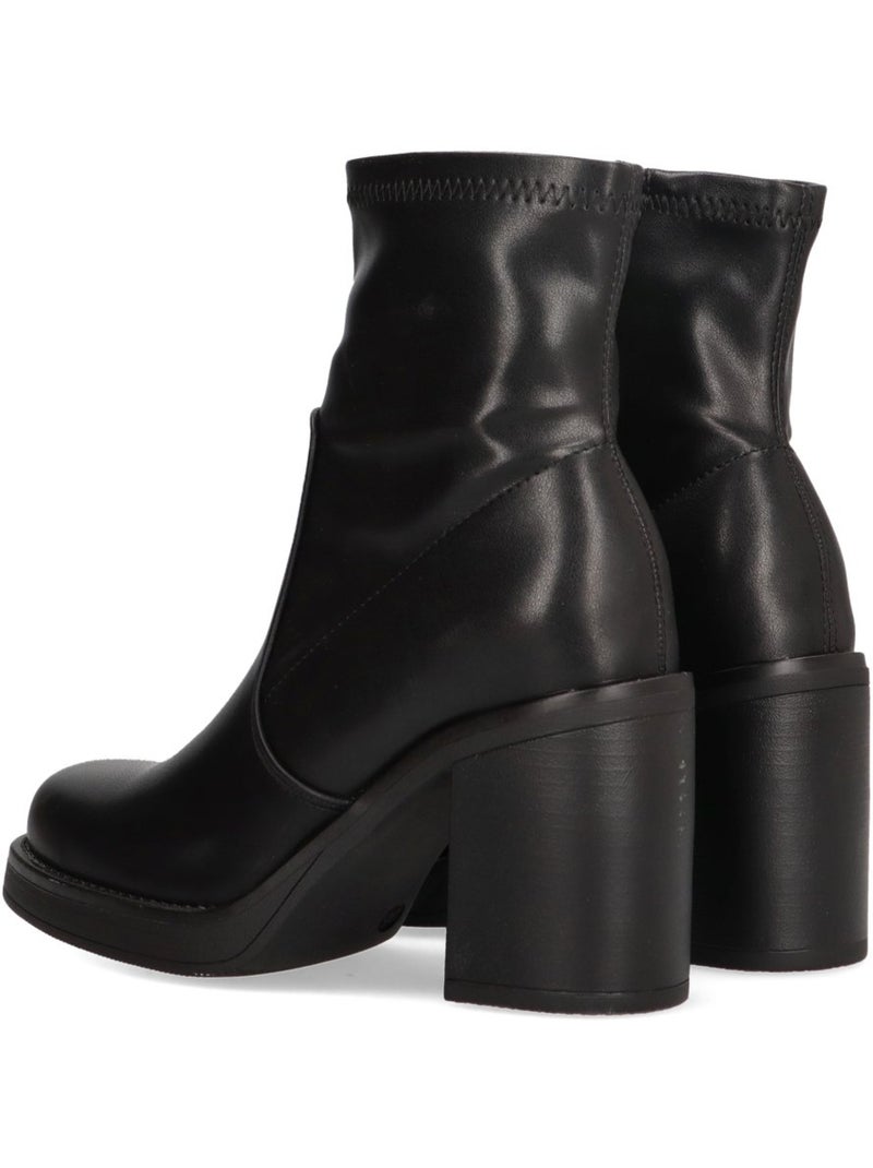 Botin Diario Mujer Tacón Alto - Etika Negro - Kiabi
