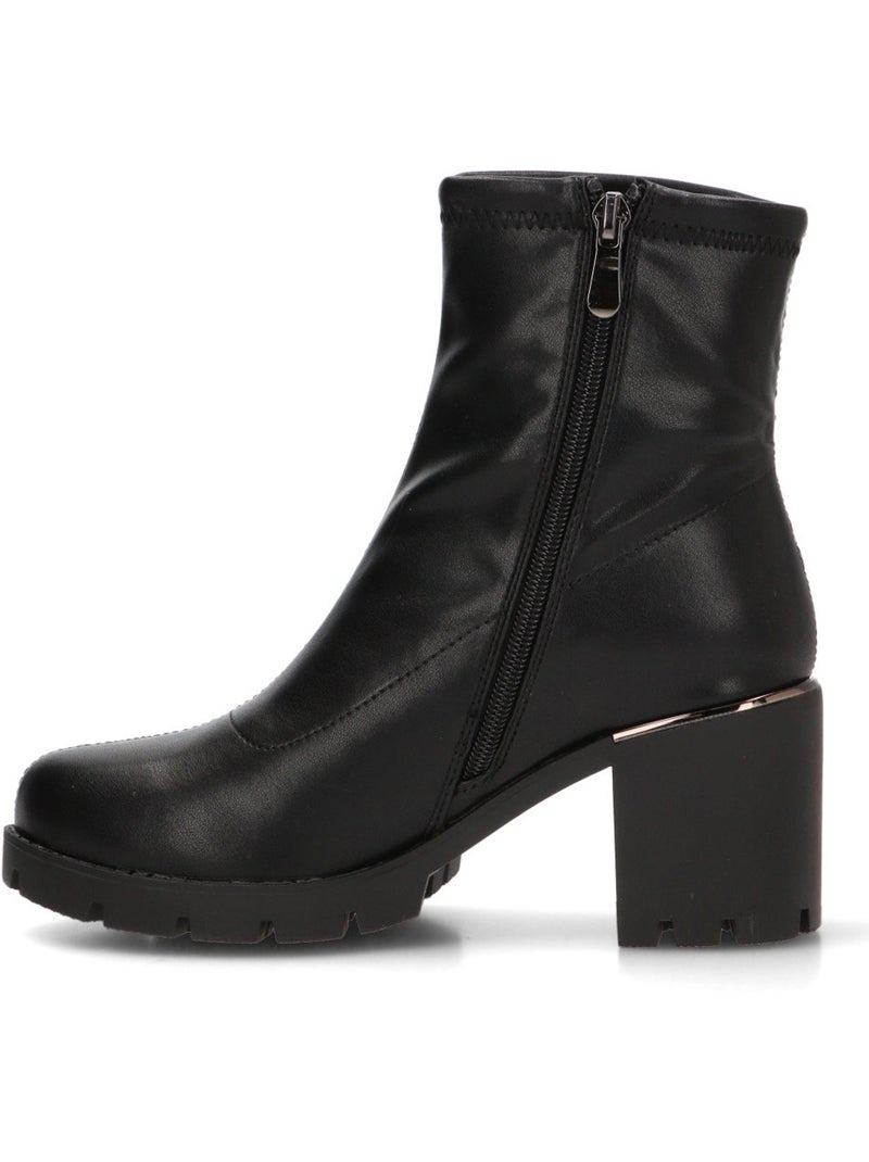 Botin diario mujer tacón alto - isteria Negro - Kiabi