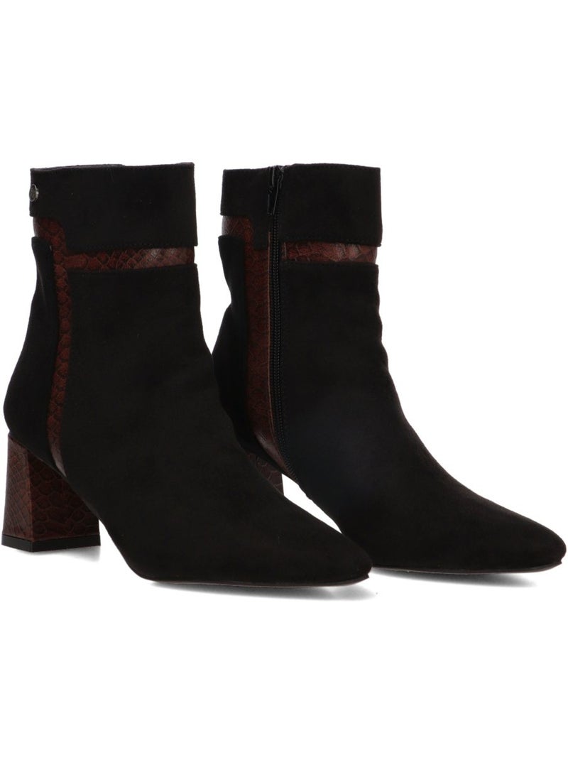Botin diario mujer tacón alto - luna collection Negro - Kiabi