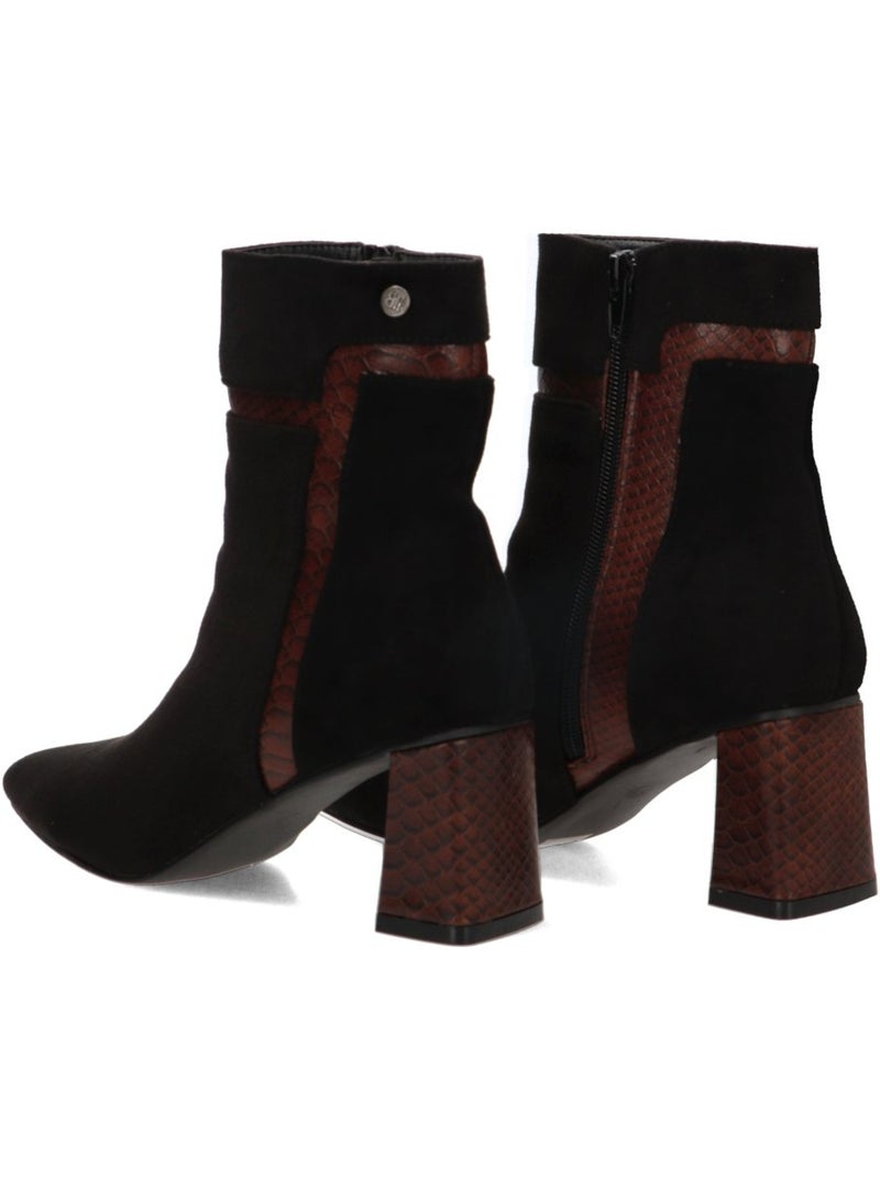 Botin diario mujer tacón alto - luna collection Negro - Kiabi