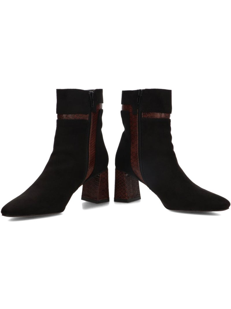 Botin diario mujer tacón alto - luna collection Negro - Kiabi