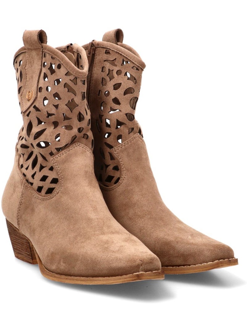 Botin Diario Mujer Tacón Medio - Buonarotti Beige - Kiabi