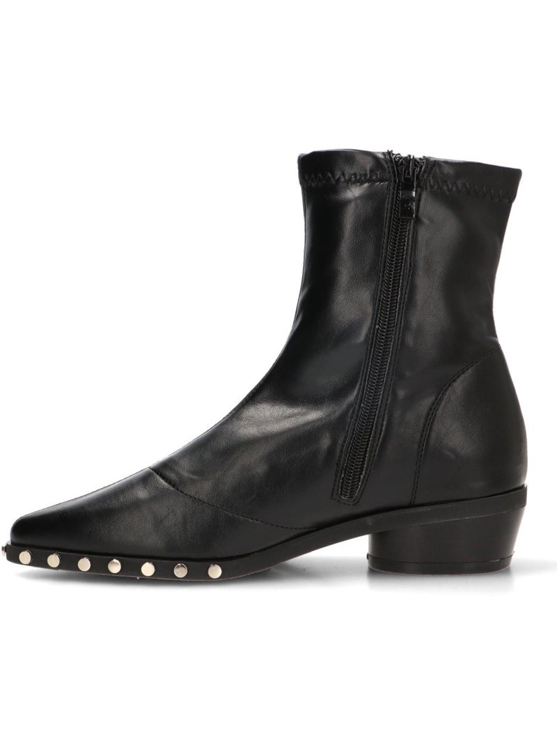 Botin diario mujer tacón medio - buonarotti Negro - Kiabi