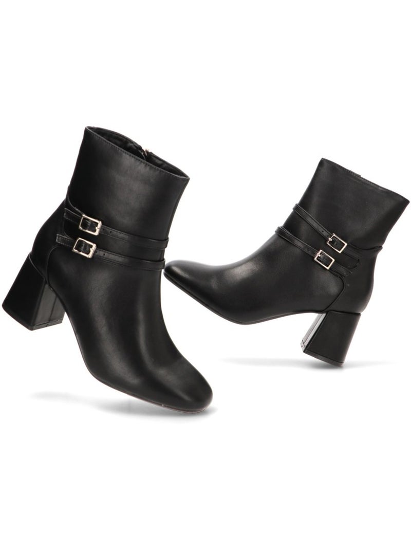Botin Diario Mujer Tacón Medio - Buonarotti Negro - Kiabi