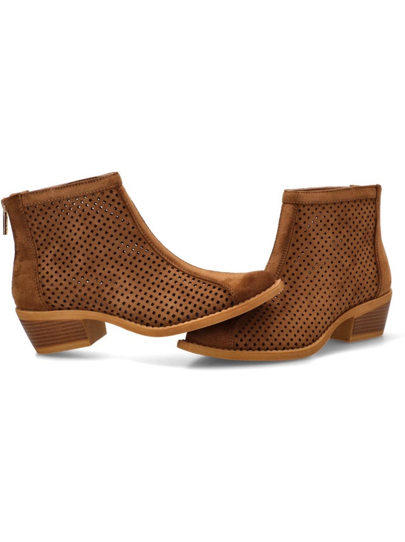 Botin Diario Mujer Tacón Medio - Etika Camel - Kiabi