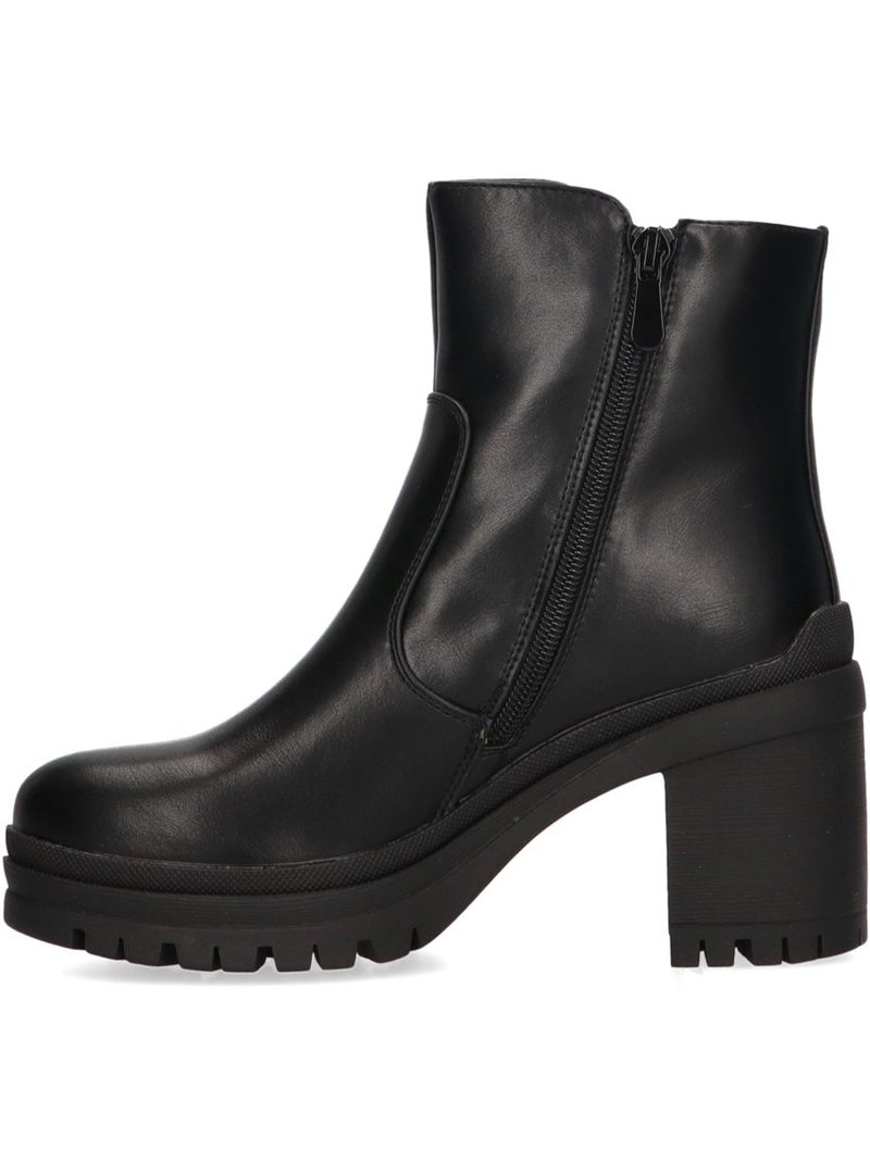 Botin Diario Mujer Tacón Medio - Etika Negro - Kiabi