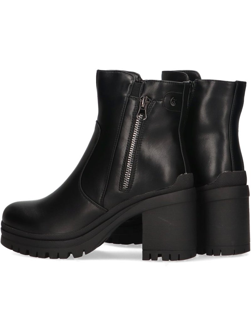 Botin Diario Mujer Tacón Medio - Etika Negro - Kiabi