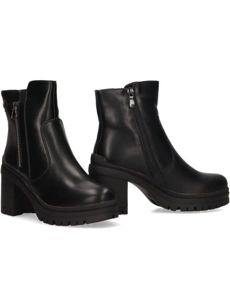 Botin Diario Mujer Tacón Medio - Etika Negro - Kiabi