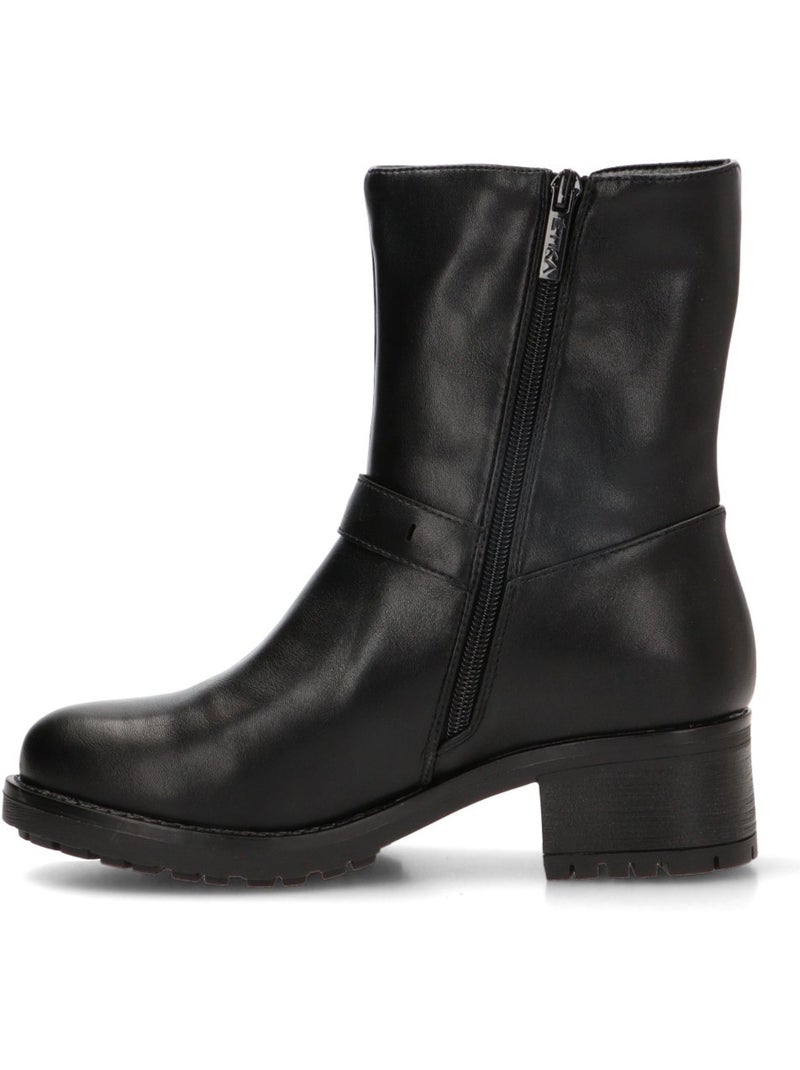 Botin diario mujer tacón medio - etika Negro - Kiabi