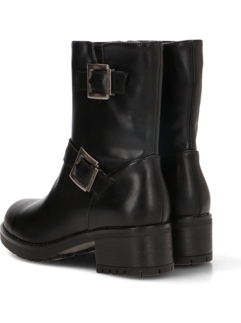 Botin diario mujer tacón medio - etika Negro - Kiabi