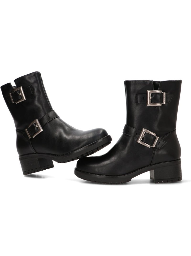 Botin diario mujer tacón medio - etika Negro - Kiabi