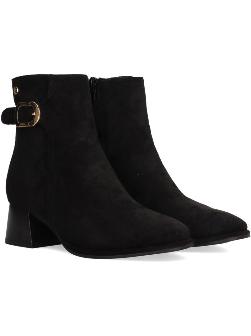 Botin Diario Mujer Tacón Medio - Etika Negro - Kiabi