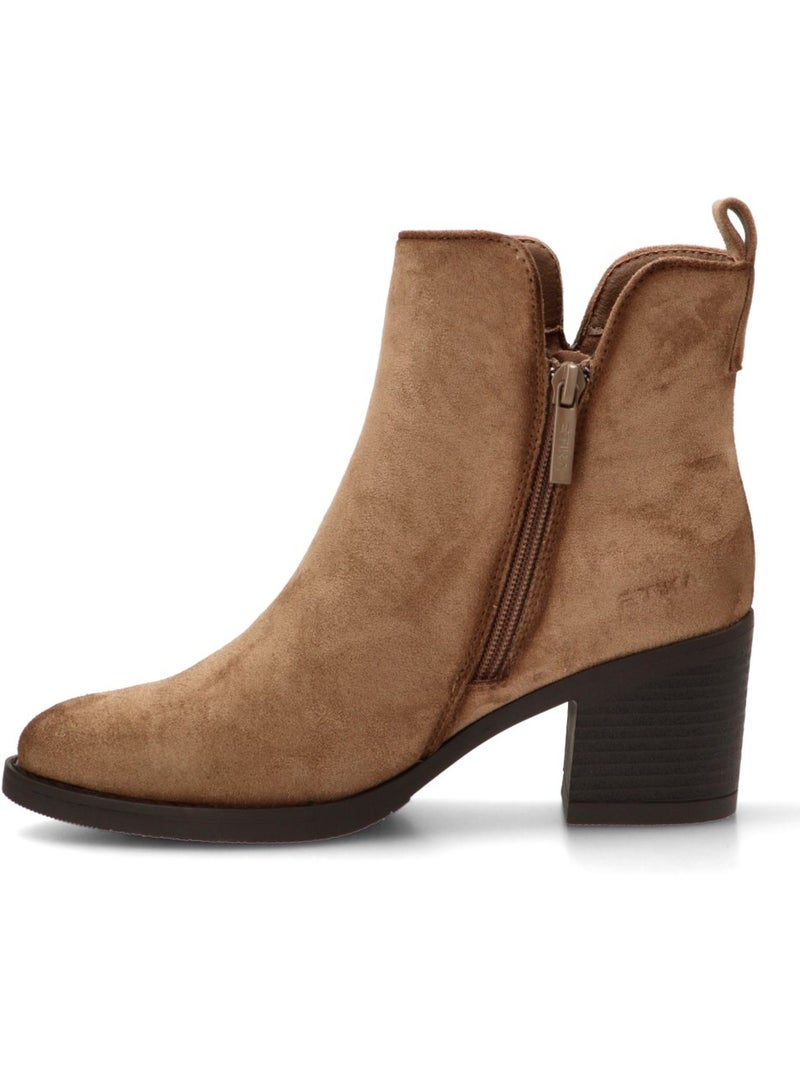 Botin diario mujer tacón medio - etika Taupe - Kiabi