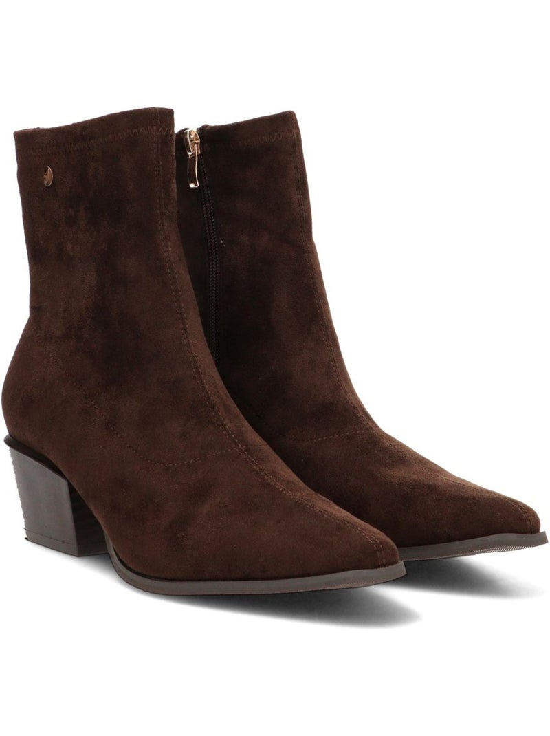 Botin diario mujer tacón medio - isteria Marrón capuchino - Kiabi