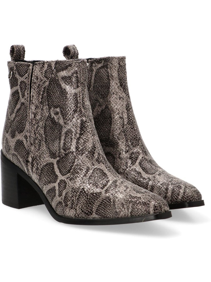 Botin Diario Mujer Tacón Medio - Isteria Negro Verde - Kiabi