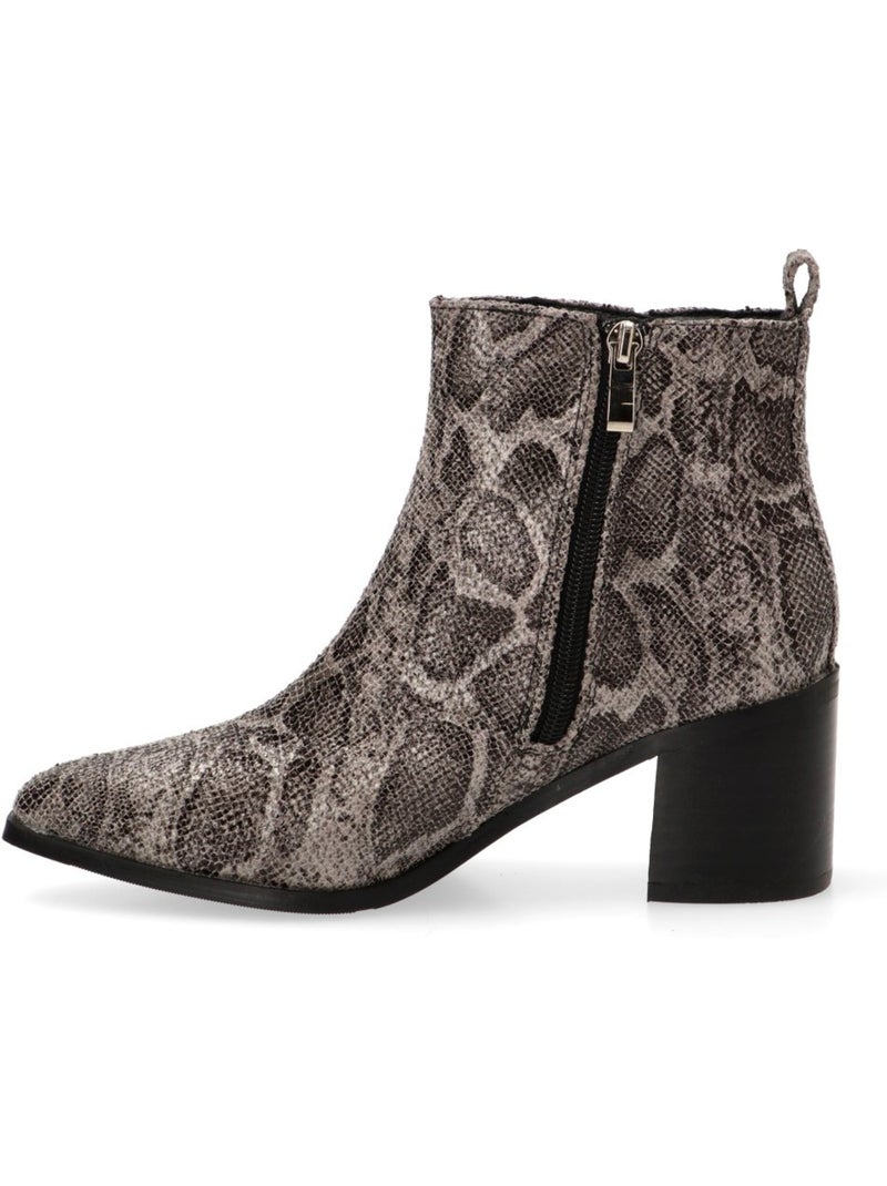 Botin Diario Mujer Tacón Medio - Isteria Negro Verde - Kiabi