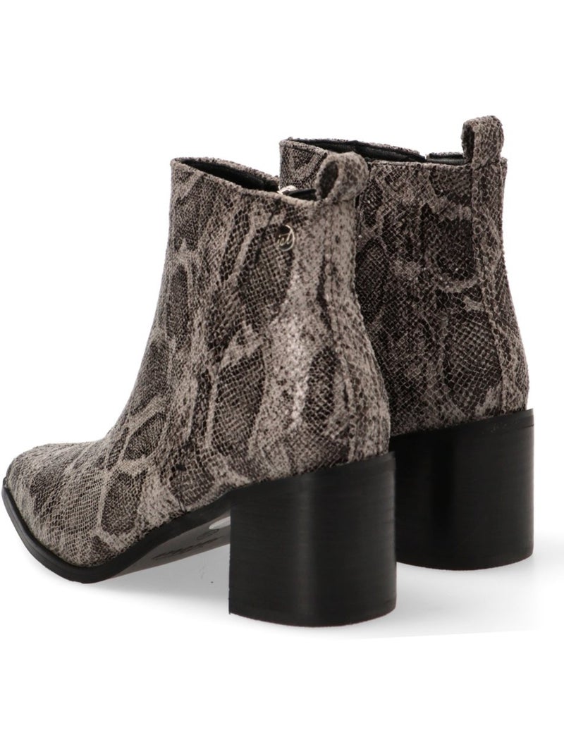 Botin Diario Mujer Tacón Medio - Isteria Negro Verde - Kiabi
