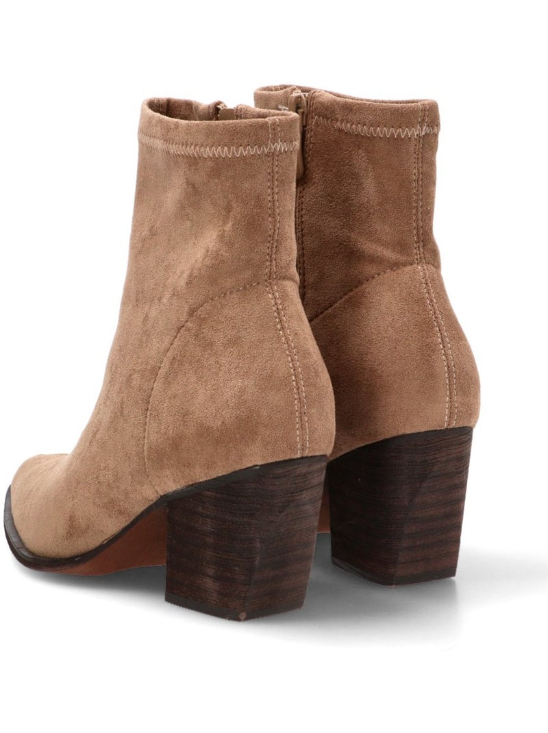 Botin Diario Mujer Tacón Medio - Joia Shoes Caqui - Kiabi