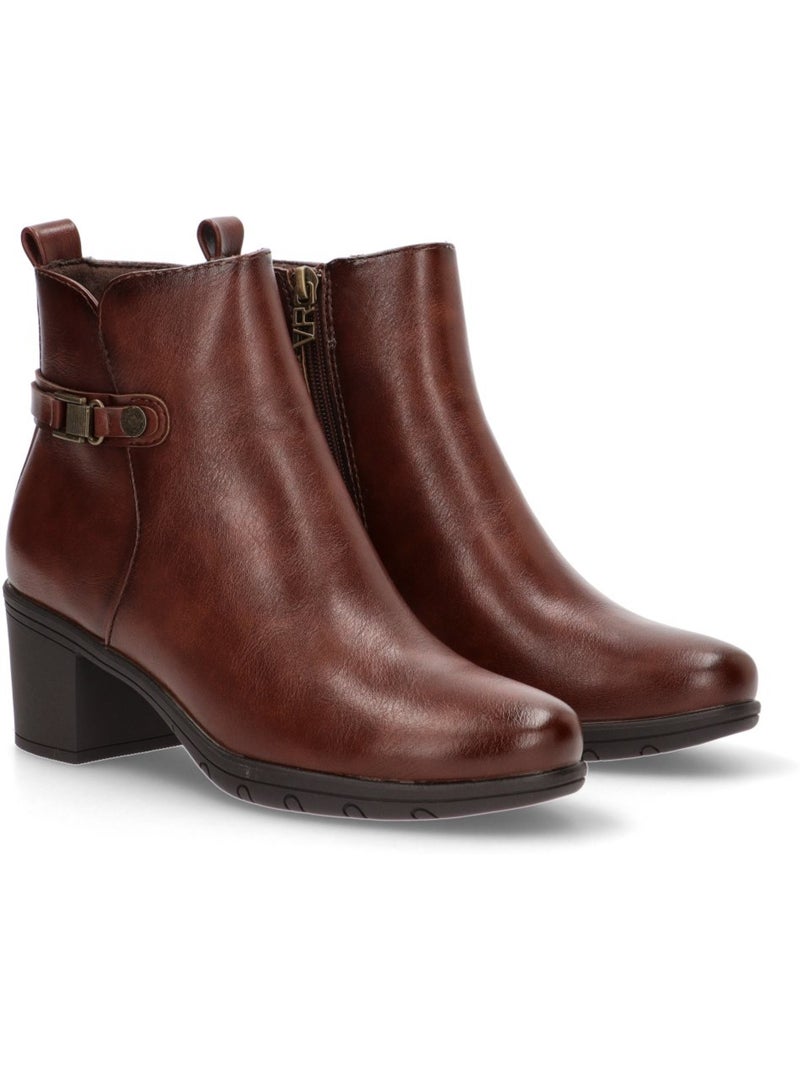 Botin Diario Mujer Tacón Medio - Luna Collection Marrón - Kiabi