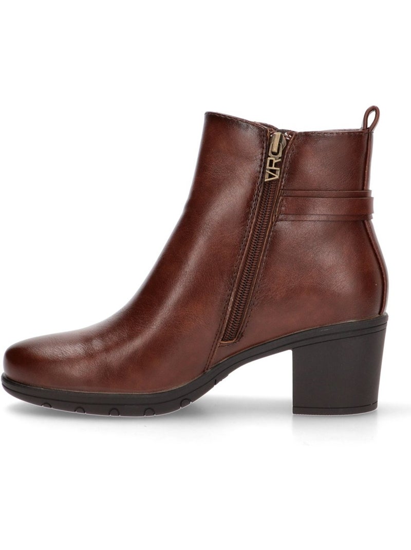 Botin Diario Mujer Tacón Medio - Luna Collection Marrón - Kiabi