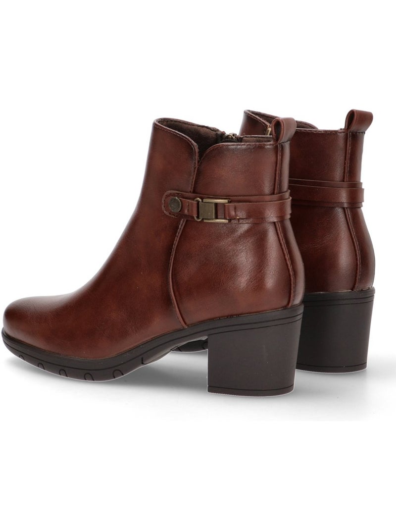 Botin Diario Mujer Tacón Medio - Luna Collection Marrón - Kiabi