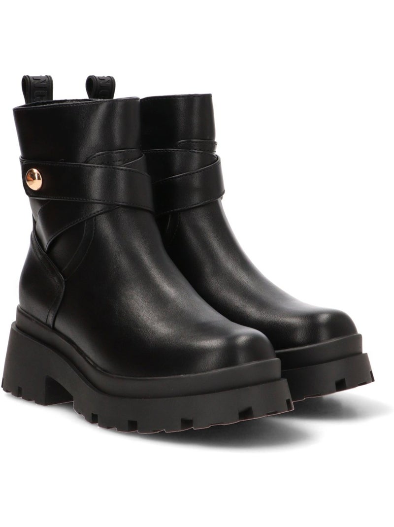 Botin diario mujer tacón medio - mustang Negro - Kiabi