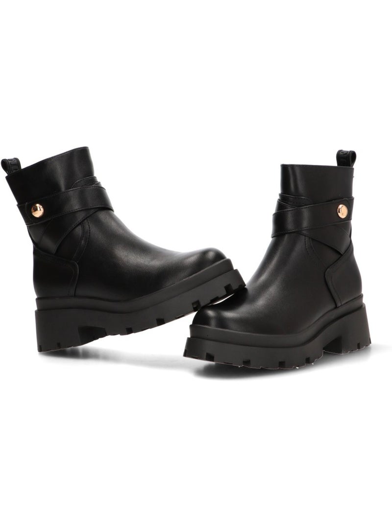 Botin diario mujer tacón medio - mustang Negro - Kiabi