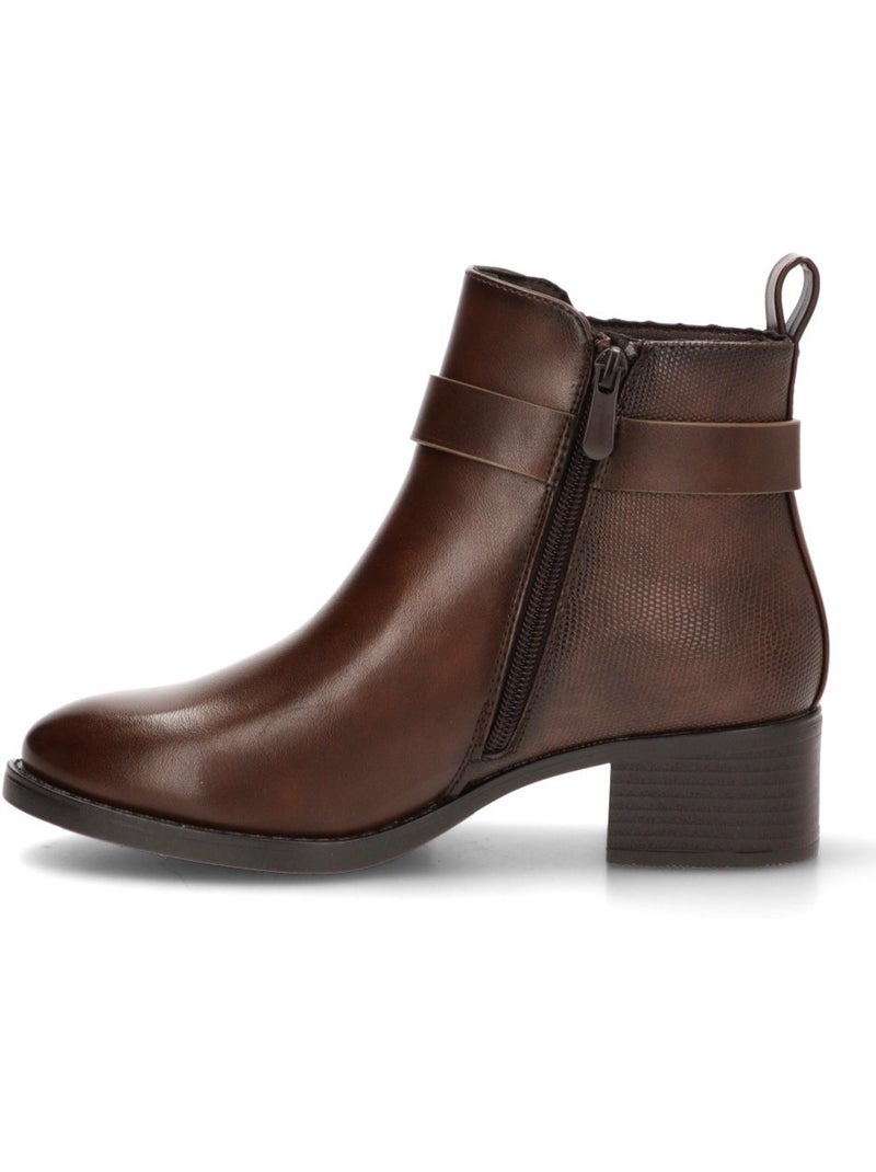 Botin diario mujer tacón medio - stay Marrón - Kiabi