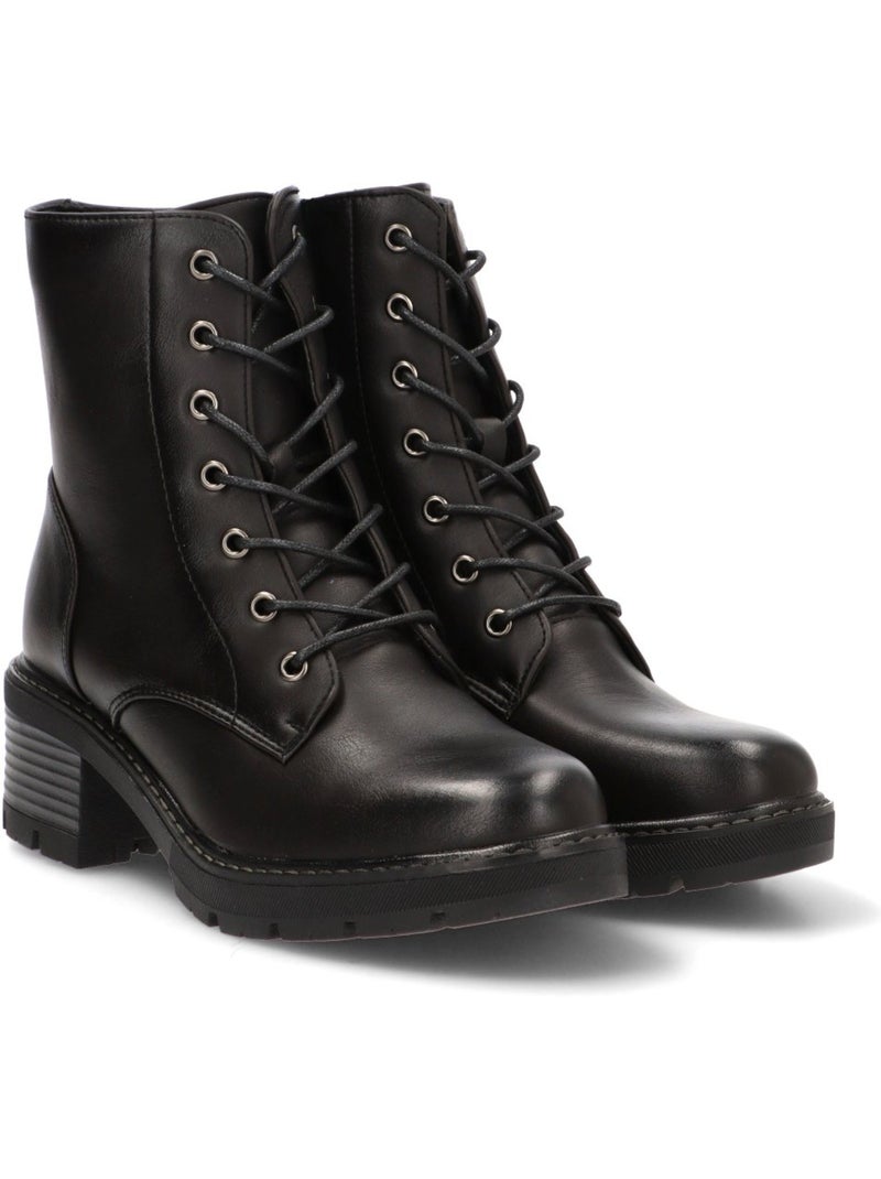 Botin Diario Mujer Tacón Medio - Stay Negro - Kiabi