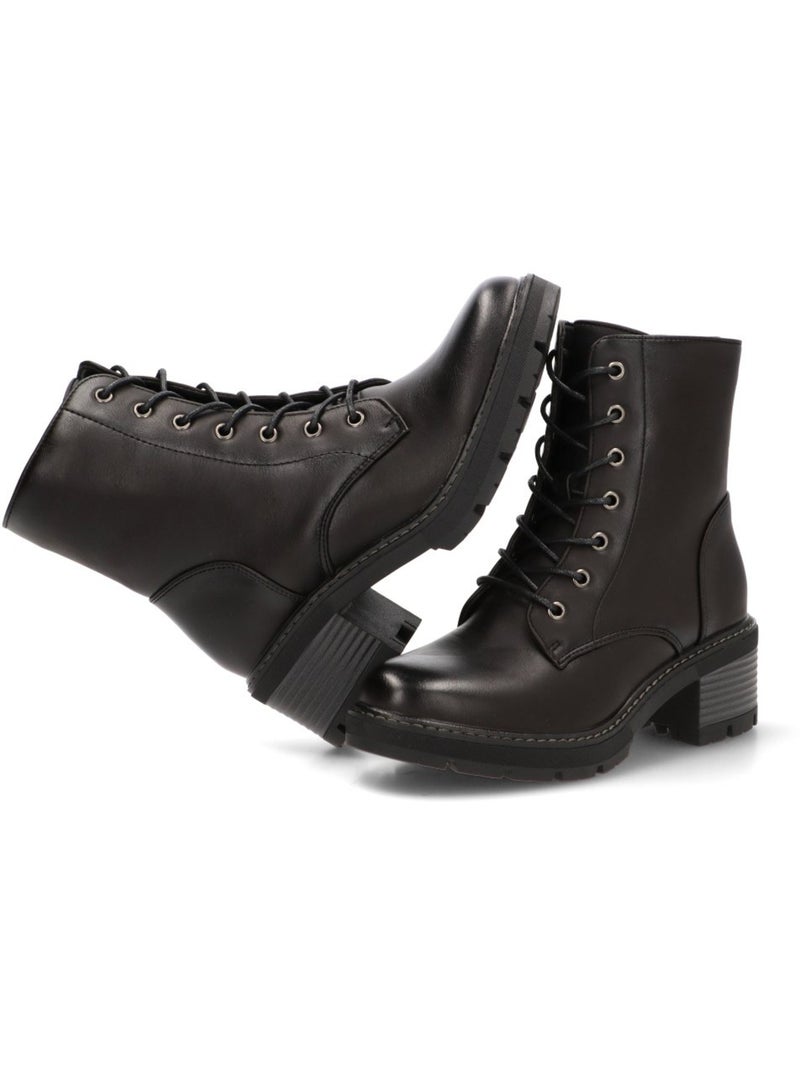 Botin Diario Mujer Tacón Medio - Stay Negro - Kiabi