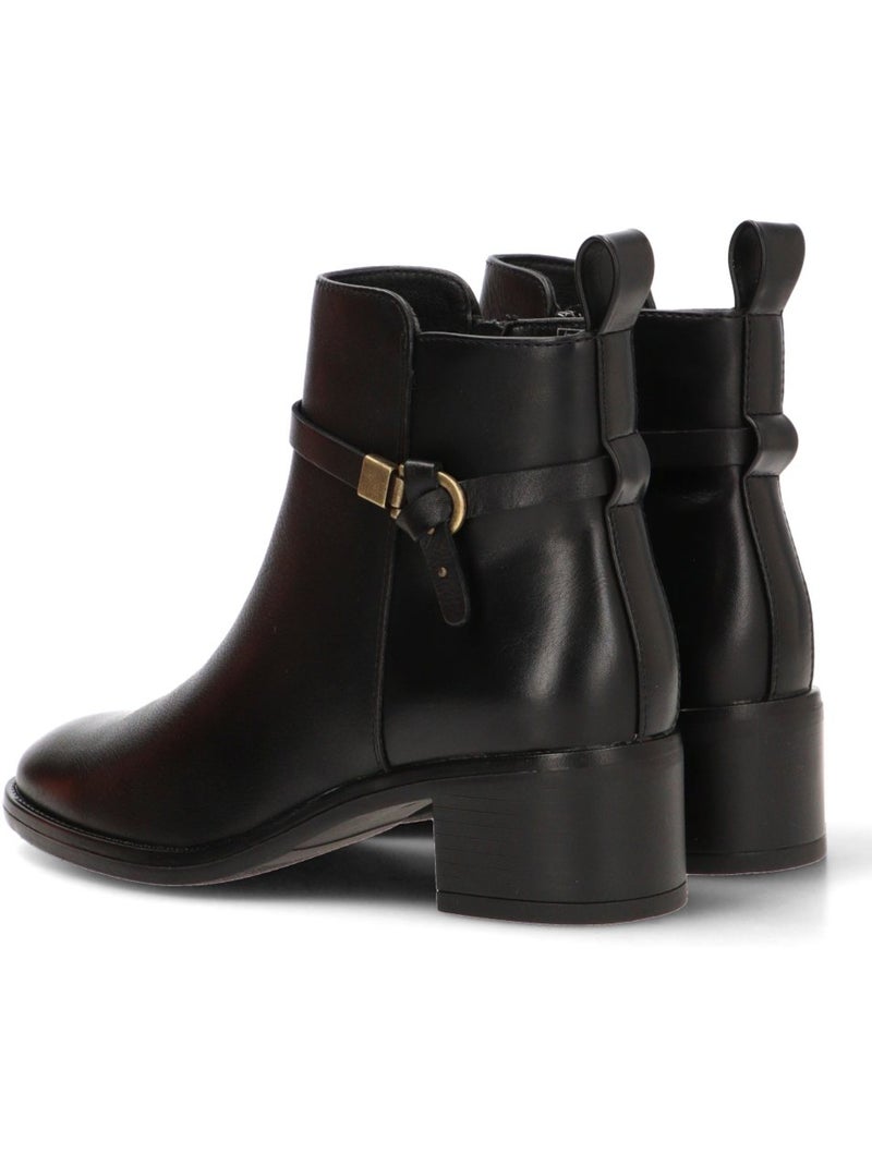 Botin diario mujer tacón medio - traviata Negro - Kiabi