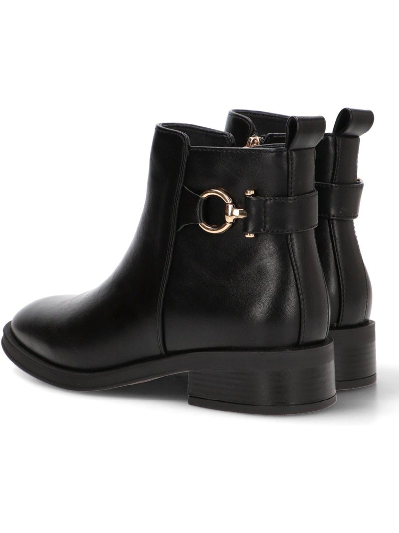 Botin diario mujer tacón medio - traviata Negro - Kiabi
