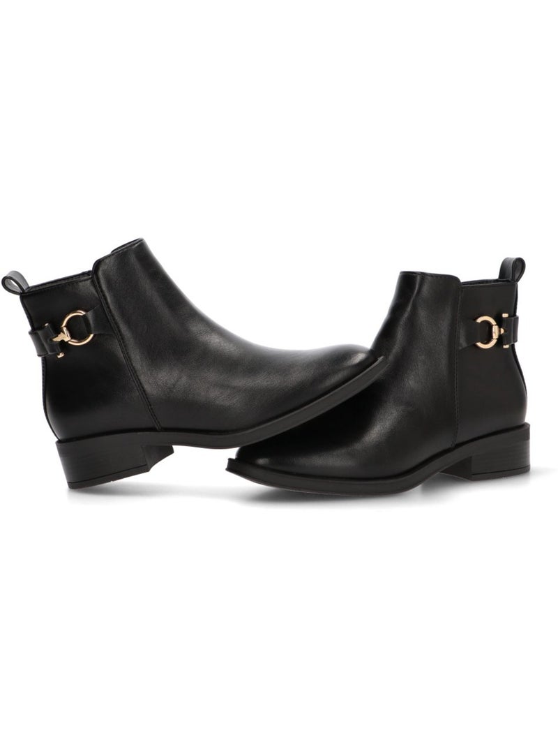 Botin diario mujer tacón medio - traviata Negro - Kiabi