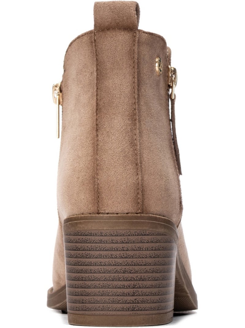 Botin diario mujer tacón medio - xti Beige - Kiabi